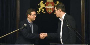 Gulyás Gergely és Karácsony Gergely közös sajtótájékoztatója a Fővárosi Közfejlesztések Tanácsának ülése után