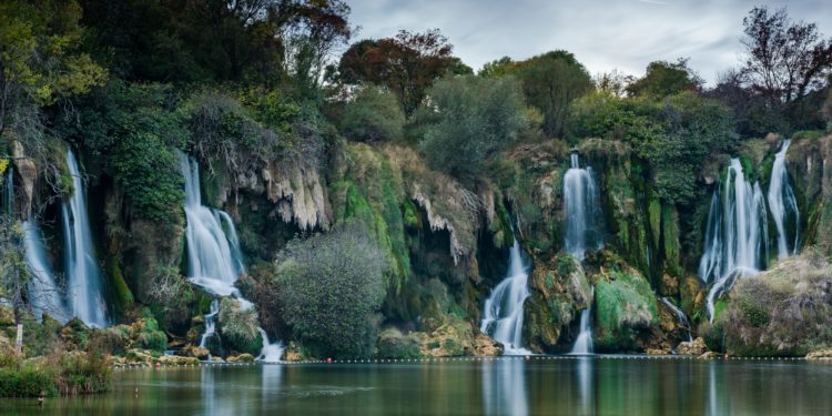 Sunset over Kravica waterfall, Bosnia