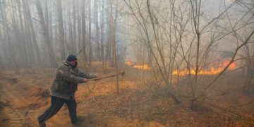 Az ukrán nemzeti gárda szabotázsellenes műveletet indított a csernobili és zsitomiri tüzek miatt
