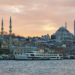 Istanbul skyline at sunset