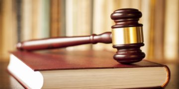 Judges gavel on a law book