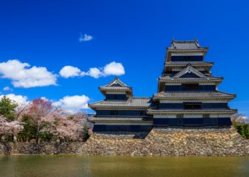 Matsumoto castle in spring season, Nagano, Japan