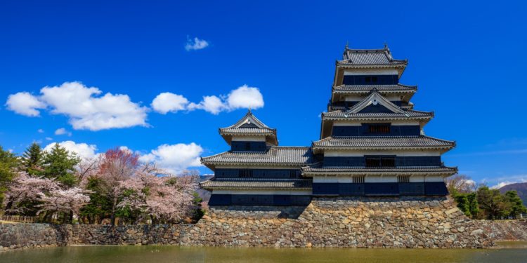 Matsumoto castle in spring season, Nagano, Japan