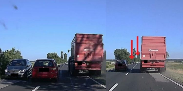Több autó is jött szembe, mégis belekezdett az életveszélyes előzésbe