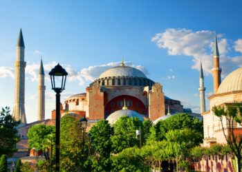 Hagia Sophia at sunny day