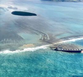 A Mauritiuson zátonyra futott teherhajó miatt környezeti vészhelyzetet hirdettek