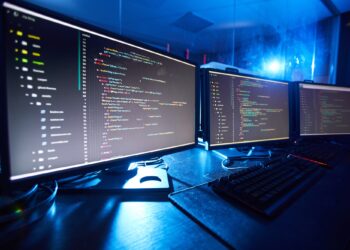 Computer with software at office