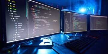 Computer with software at office