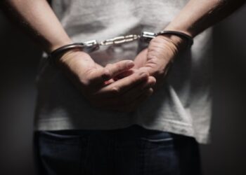 Criminal in handcuffs