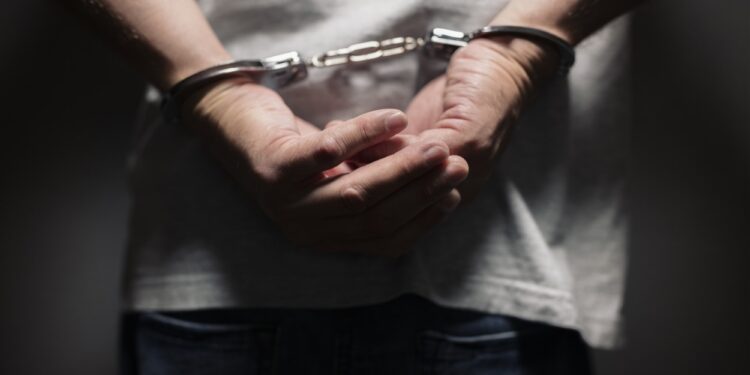 Criminal in handcuffs