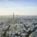 54939,Aerial view of Paris cityscape, Paris, Ile de France, France