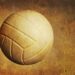 A Volleyball on Textured Grunge Background
