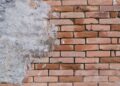 Abstract brown brick wall textured background