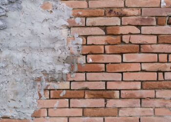 Abstract brown brick wall textured background