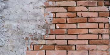Abstract brown brick wall textured background