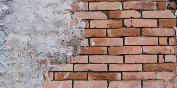 Abstract brown brick wall textured background