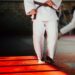 athlete judoka in white kimono