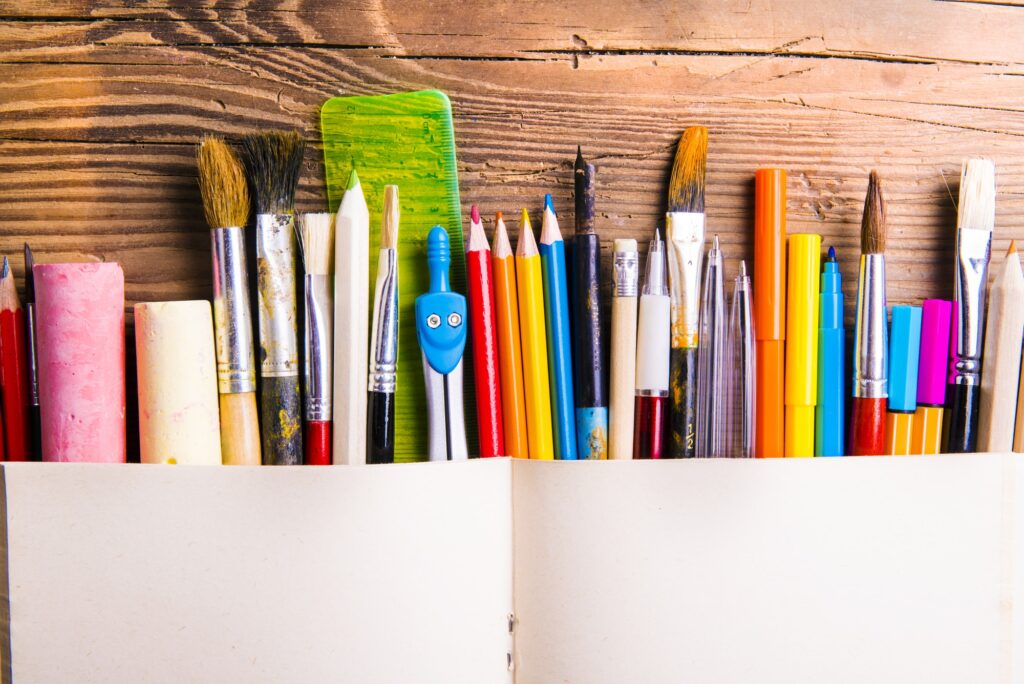 Back to school composition