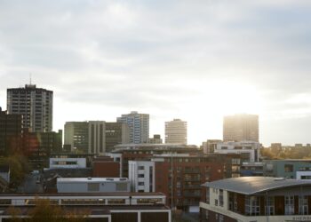Birmingham, UK - 6 November 2016: Birmingham City Skyline At Sunset