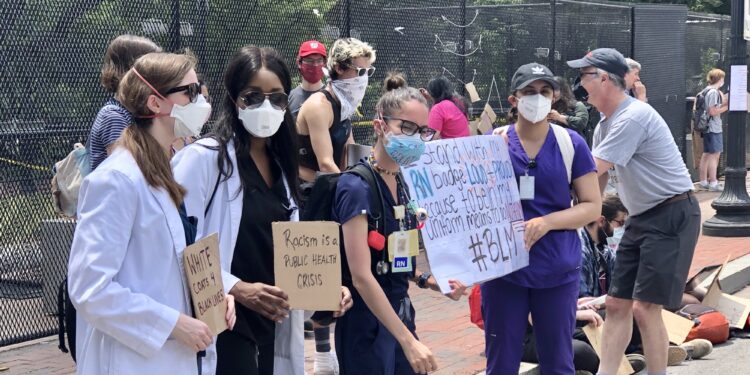 Black lives matter protestors