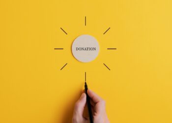 Conceptual image of charity and donation