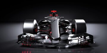 Fast F1 car. Formula one racing sportscar.