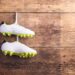 Football shoes on the floor