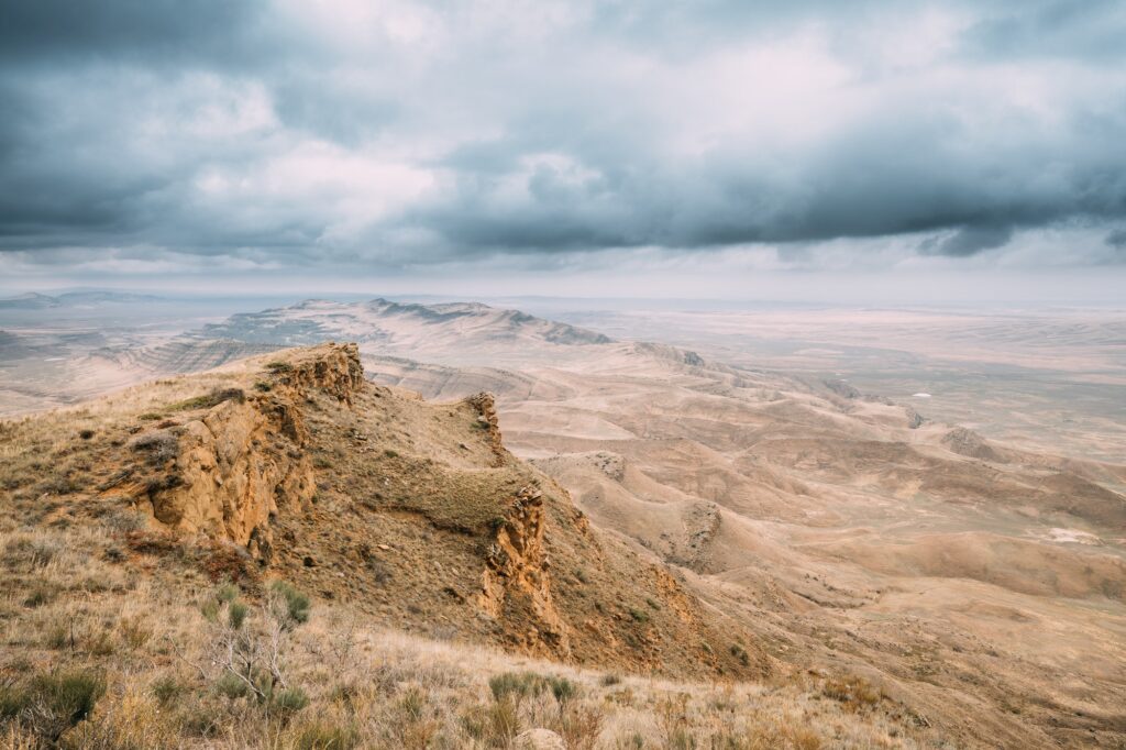 Gareja Desert, Kakheti Region, Georgia. Autumn Landscape Of Gare