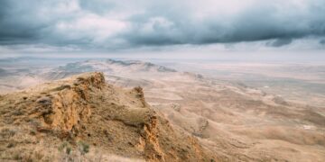 Gareja Desert, Kakheti Region, Georgia. Autumn Landscape Of Gare