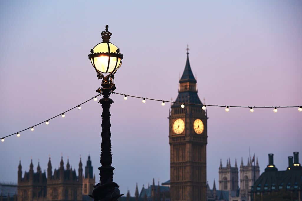 London at the dusk