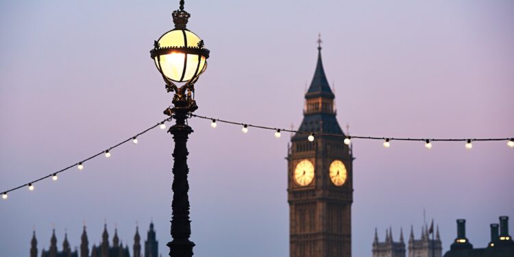London at the dusk