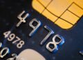 Macro shot of a credit card