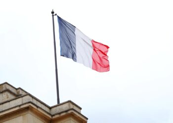 The flag of France