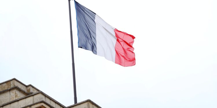 The flag of France