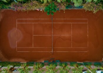 Top view sport field