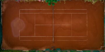 Top view sport field