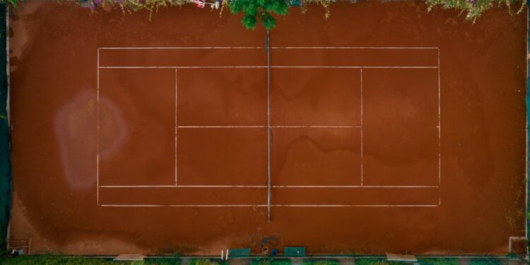 Top view sport field