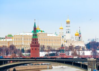 view of Kremlin in the winter, Moscow, Russia. Winter in Russia