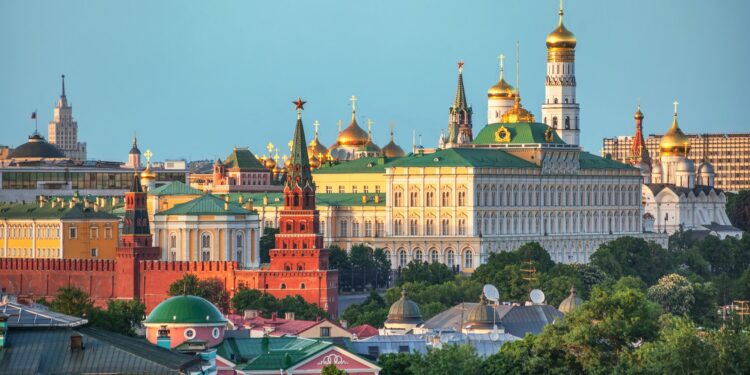 View of the Kremlin in Moscow, Russia