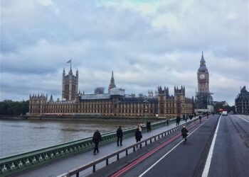 View on the Big Ben and the Westminster Palace in London, Great Britain